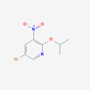 molecular formula C8H9BrN2O3 B7868823 5-Bromo-3-nitro-2-(propan-2-yloxy)pyridine 