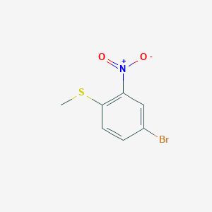 molecular formula C7H6BrNO2S B7868839 (4-Bromo-2-nitrophenyl)methyl sulfide 