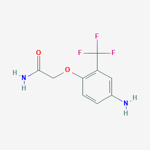 molecular formula C9H9F3N2O2 B7868893 2-(4-Amino-2-(trifluoromethyl)phenoxy)acetamide 