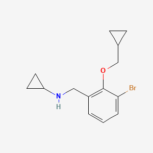 N-{[3-Bromo-2-(cyclopropylmethoxy)phenyl]methyl}cyclopropanamine