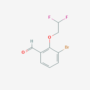 molecular formula C9H7BrF2O2 B7868934 3-Bromo-2-(2,2-difluoro-ethoxy)-benzaldehyde 