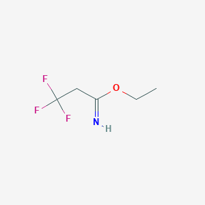 molecular formula C5H8F3NO B7868937 Ethyl 3,3,3-trifluoropropanimidate 