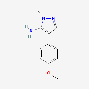 molecular formula C11H13N3O B7868954 4-(4-Methoxyphenyl)-1-methyl-1H-pyrazol-5-amine 