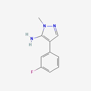 molecular formula C10H10FN3 B7868960 4-(3-Fluorophenyl)-1-methyl-1H-pyrazol-5-amine 