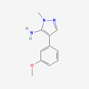 molecular formula C11H13N3O B7868971 4-(3-Methoxyphenyl)-1-methyl-1H-pyrazol-5-amine 