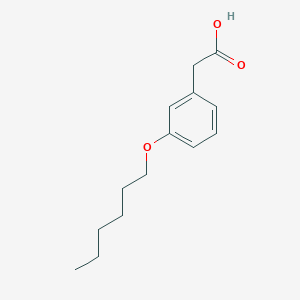 molecular formula C14H20O3 B7869002 2-(3-(Hexyloxy)phenyl)acetic acid 