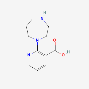 molecular formula C11H15N3O2 B7869093 2-(1,4-Diazepan-1-yl)pyridine-3-carboxylic acid 