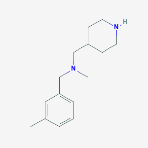 Methyl[(3-methylphenyl)methyl][(piperidin-4-yl)methyl]amine