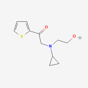 molecular formula C11H15NO2S B7869155 2-[Cyclopropyl-(2-hydroxy-ethyl)-amino]-1-thiophen-2-yl-ethanone 