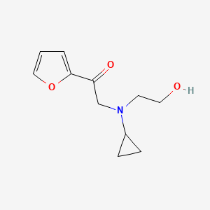 molecular formula C11H15NO3 B7869161 2-[Cyclopropyl-(2-hydroxy-ethyl)-amino]-1-furan-2-yl-ethanone 