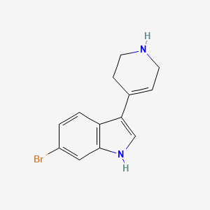 molecular formula C13H13BrN2 B7869169 6-bromo-3-(1,2,3,6-tetrahydropyridin-4-yl)-1H-indole 