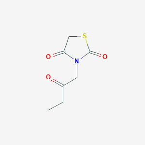 molecular formula C7H9NO3S B7869174 3-(2-Oxobutyl)-1,3-thiazolidine-2,4-dione 