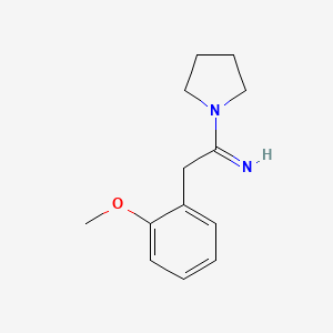 molecular formula C13H18N2O B7869179 2-(2-Methoxyphenyl)-1-pyrrolidin-1-ylethanimine 
