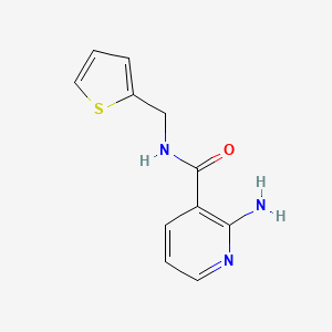 molecular formula C11H11N3OS B7869190 2-amino-N-(thiophen-2-ylmethyl)pyridine-3-carboxamide 