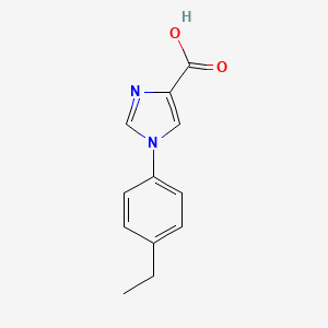 molecular formula C12H12N2O2 B7869216 1-(4-Ethylphenyl)-1H-imidazole-4-carboxylic acid 