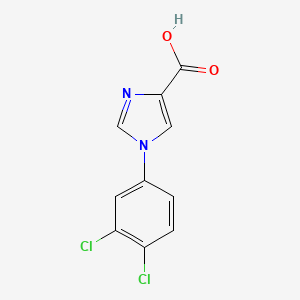 molecular formula C10H6Cl2N2O2 B7869219 1-(3,4-Dichlorophenyl)-1H-imidazole-4-carboxylic acid 