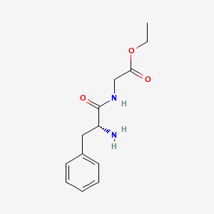 molecular formula C13H18N2O3 B7869220 Ethyl 2-[(2R)-2-amino-3-phenylpropanamido]acetate 