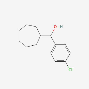 molecular formula C14H19ClO B7869248 (4-Chlorophenyl)(cycloheptyl)methanol 