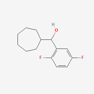 molecular formula C14H18F2O B7869252 Cycloheptyl (2,5-difluorophenyl)methanol 
