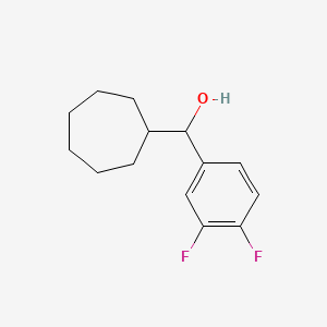 molecular formula C14H18F2O B7869262 Cycloheptyl (3,4-difluorophenyl)methanol 