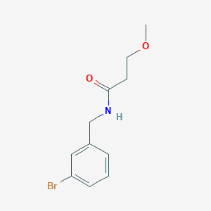 molecular formula C11H14BrNO2 B7869270 N-[(3-bromophenyl)methyl]-3-methoxypropanamide 
