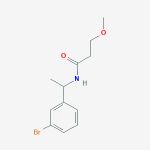 molecular formula C12H16BrNO2 B7869278 N-[1-(3-bromophenyl)ethyl]-3-methoxypropanamide 