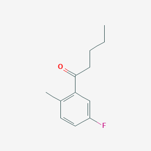 molecular formula C12H15FO B7869286 1-(5-Fluoro-2-methylphenyl)pentan-1-one 