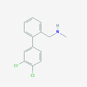 molecular formula C14H13Cl2N B7869299 {[2-(3,4-Dichlorophenyl)phenyl]methyl}(methyl)amine 