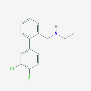 molecular formula C15H15Cl2N B7869303 {[2-(3,4-Dichlorophenyl)phenyl]methyl}(ethyl)amine 