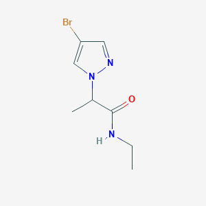 molecular formula C8H12BrN3O B7869310 2-(4-Bromo-1H-pyrazol-1-yl)-N-ethylpropanamide 