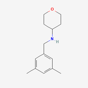 molecular formula C14H21NO B7869328 N-[(3,5-dimethylphenyl)methyl]oxan-4-amine 