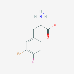 molecular formula C9H9BrFNO2 B7869360 (2S)-2-azaniumyl-3-(3-bromo-4-fluorophenyl)propanoate 