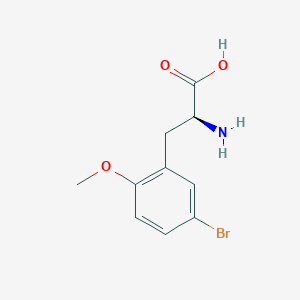 molecular formula C10H12BrNO3 B7869383 5-Bromo-2-methoxy-L-phenylalanine 