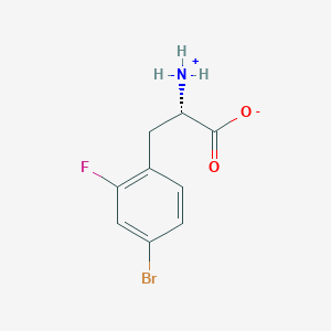 molecular formula C9H9BrFNO2 B7869397 (2S)-2-azaniumyl-3-(4-bromo-2-fluorophenyl)propanoate 