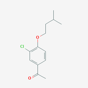 molecular formula C13H17ClO2 B7869424 1-(3-Chloro-4-(isopentyloxy)phenyl)ethanone 