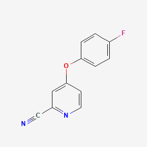 molecular formula C12H7FN2O B7869454 4-(4-Fluorophenoxy)pyridine-2-carbonitrile 