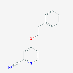 molecular formula C14H12N2O B7869460 4-Phenethoxypicolinonitrile 