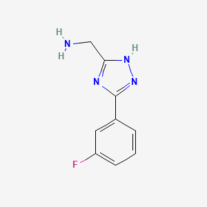 1H-1,2,4-Triazole-5-methanamine, 3-(3-fluorophenyl)-