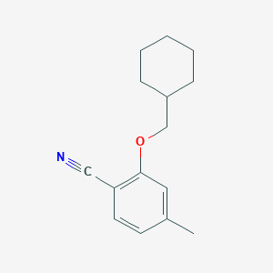 molecular formula C15H19NO B7869511 2-(Cyclohexylmethoxy)-4-methylbenzonitrile 