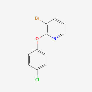 molecular formula C11H7BrClNO B7869539 3-Bromo-2-(4-chlorophenoxy)pyridine 