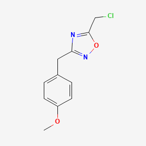 molecular formula C11H11ClN2O2 B7869548 5-(Chloromethyl)-3-(4-methoxybenzyl)-1,2,4-oxadiazole, AldrichCPR 