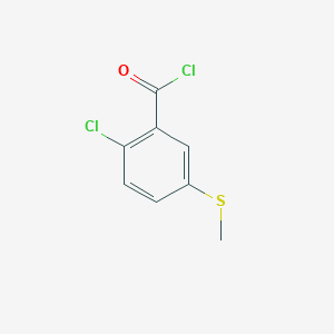 molecular formula C8H6Cl2OS B7869574 2-Chloro-5-(methylthio)benzoyl chloride 