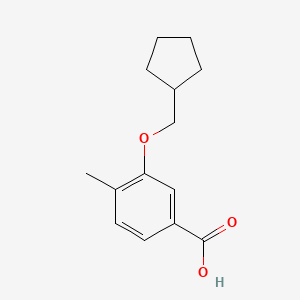 molecular formula C14H18O3 B7869583 3-(Cyclopentylmethoxy)-4-methylbenzoic acid 