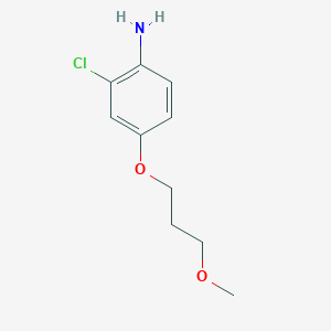 molecular formula C10H14ClNO2 B7869618 2-Chloro-4-(3-methoxypropoxy)aniline 