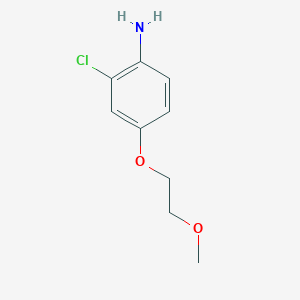 molecular formula C9H12ClNO2 B7869624 2-Chloro-4-(2-methoxyethoxy)aniline 