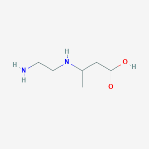 molecular formula C6H14N2O2 B7869674 3-[(2-Aminoethyl)amino]-butanoic acid 