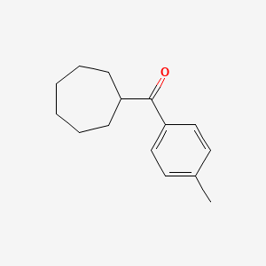 molecular formula C15H20O B7869692 4-Methylphenyl cycloheptyl ketone 
