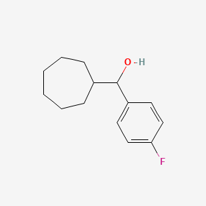 molecular formula C14H19FO B7869693 Cycloheptyl (4-fluorophenyl)methanol 