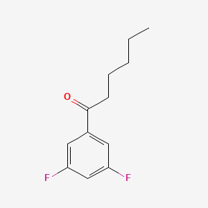 molecular formula C12H14F2O B7869718 1-(3,5-Difluorophenyl)hexan-1-one 