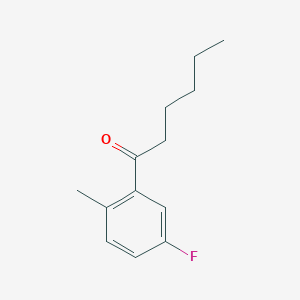 molecular formula C13H17FO B7869726 1-(5-Fluoro-2-methylphenyl)hexan-1-one 